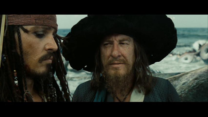 ...but passin' on, that's dead certain. Johnny Depp as Captain Jack Sparrow