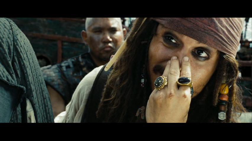 Shall we just call it square, then? Johnny Depp as Captain Jack Sparrow